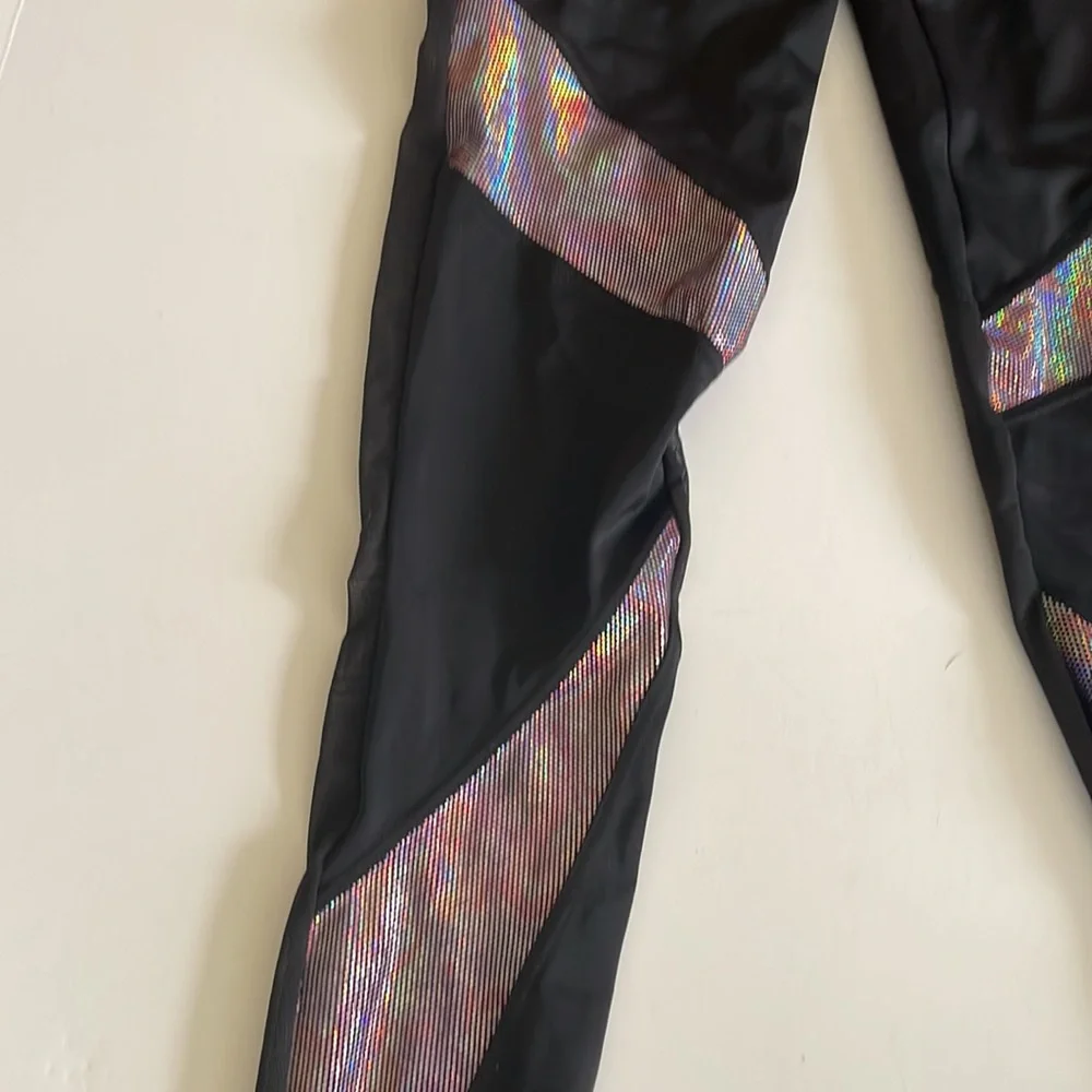 Weissman unitard black purple/pink size L